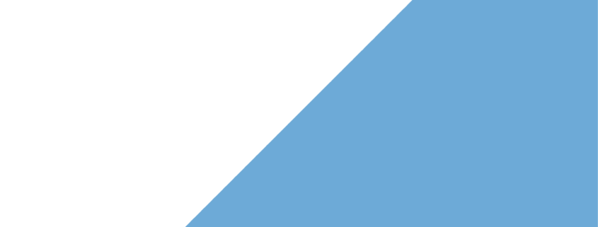 blue triangle in bottom right corner